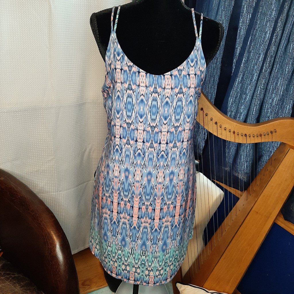 Brand New Exquisite Peppermint Usa Abstract Sundress Msrp 45